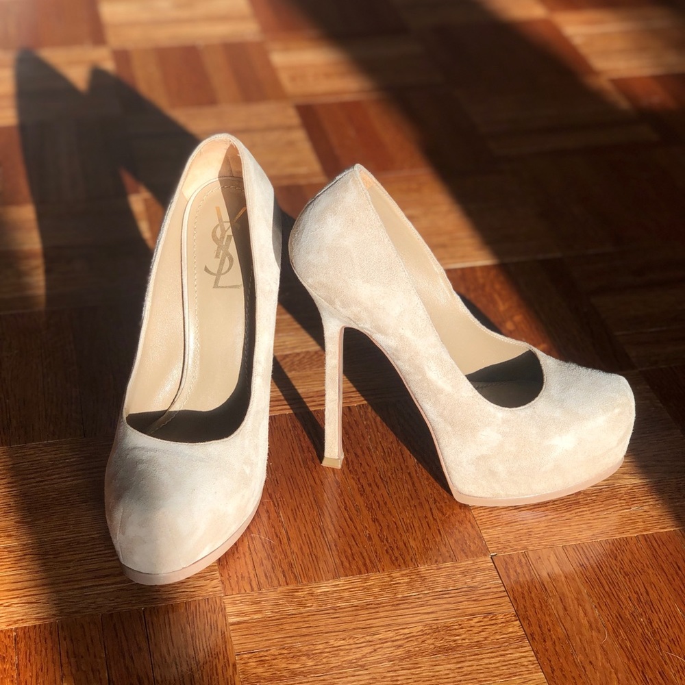 YSL nude stilettos